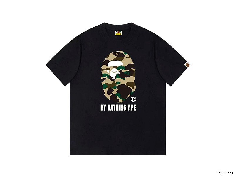 Bape camouflage style black T-shirt