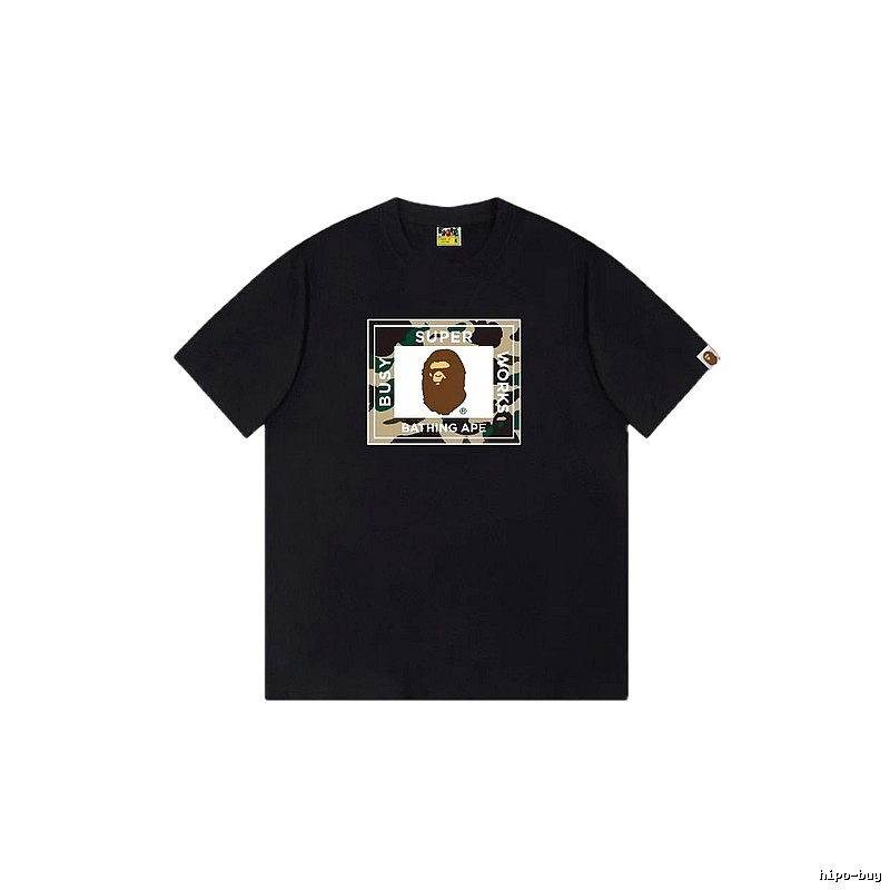 Bape camouflage style black T-shirt