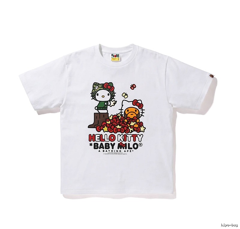 Bape Hello Kitty Co-branded White T-shirt