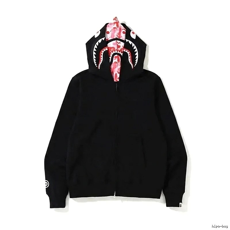 Bape Shark Series Black Streetwear Hoodie