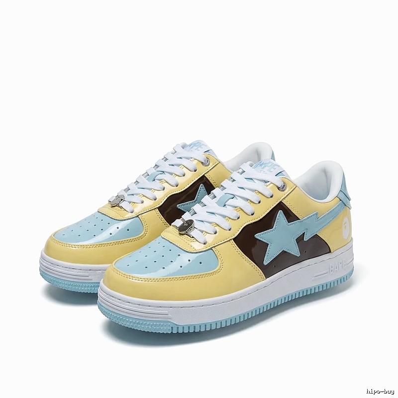 Bape Star - Marked Trendy Yellow - Blue Shoes