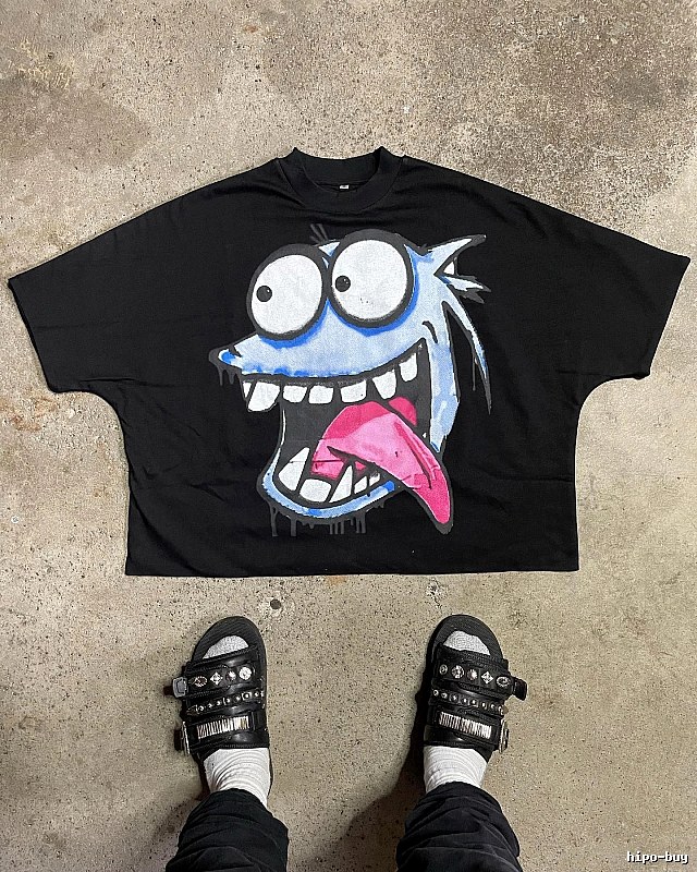 Billionaire Cartoon Trendy Brand Black T-shirt