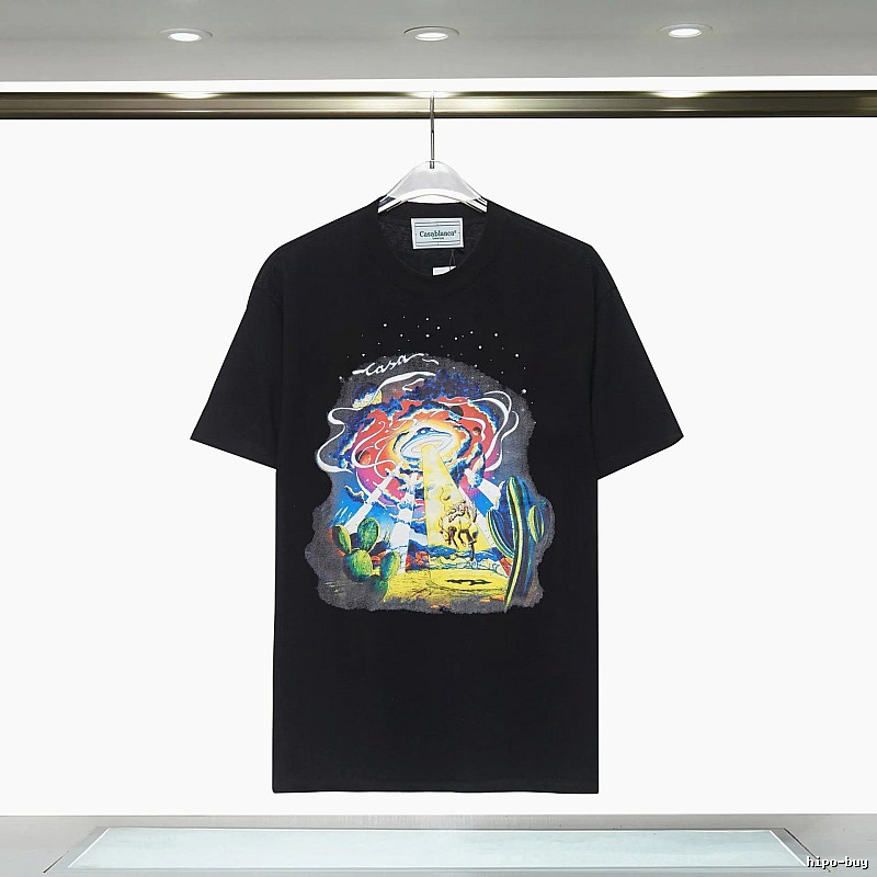 Black T-shirt with Casablanca starry sky print