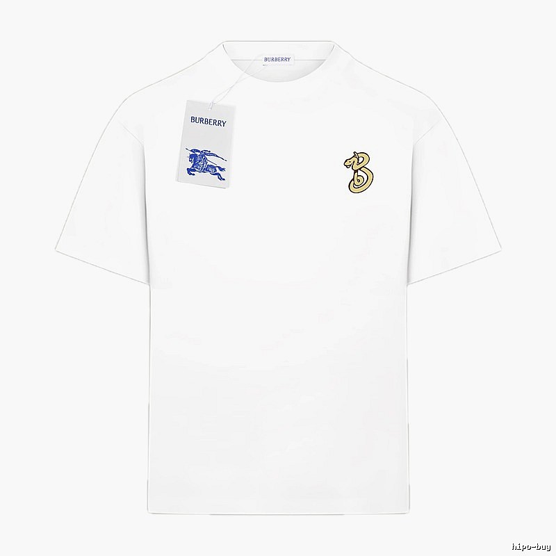 Burberry 3-letter logo simple white T-shirt
