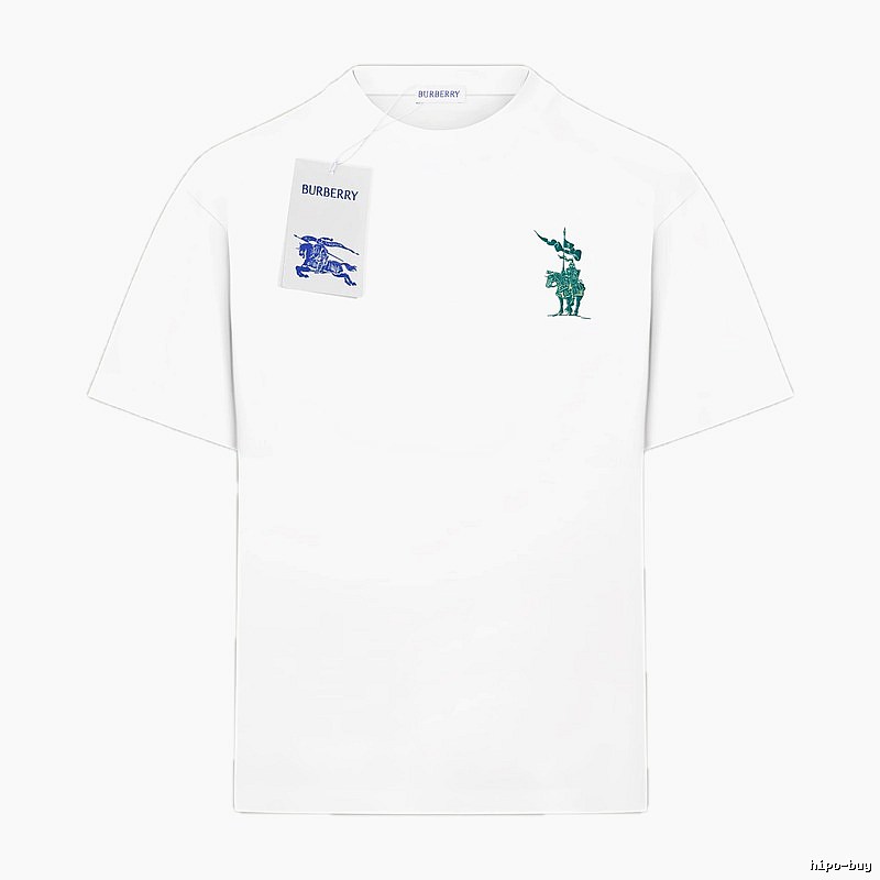 Burberry Equestrian Knight Logo Simple White T-shirt