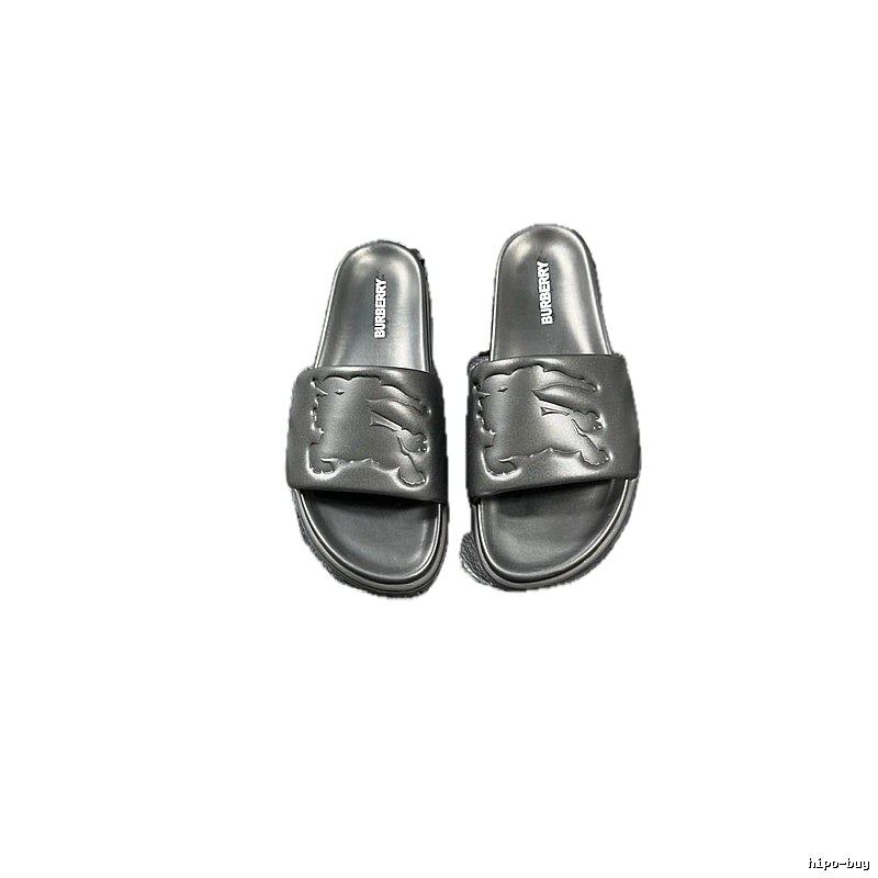Burberry Knight Embossed Casual Style Black Slides
