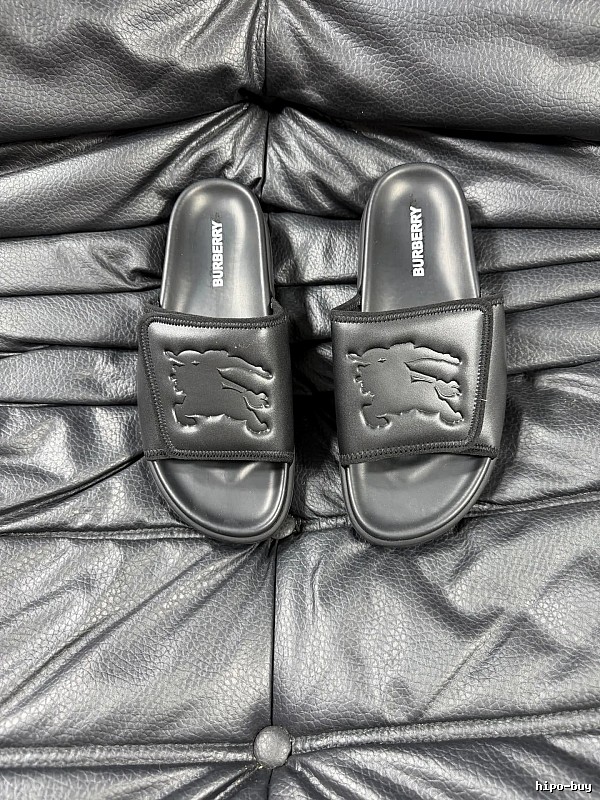 Burberry Warhorse Embossed Minimalist Black Slides