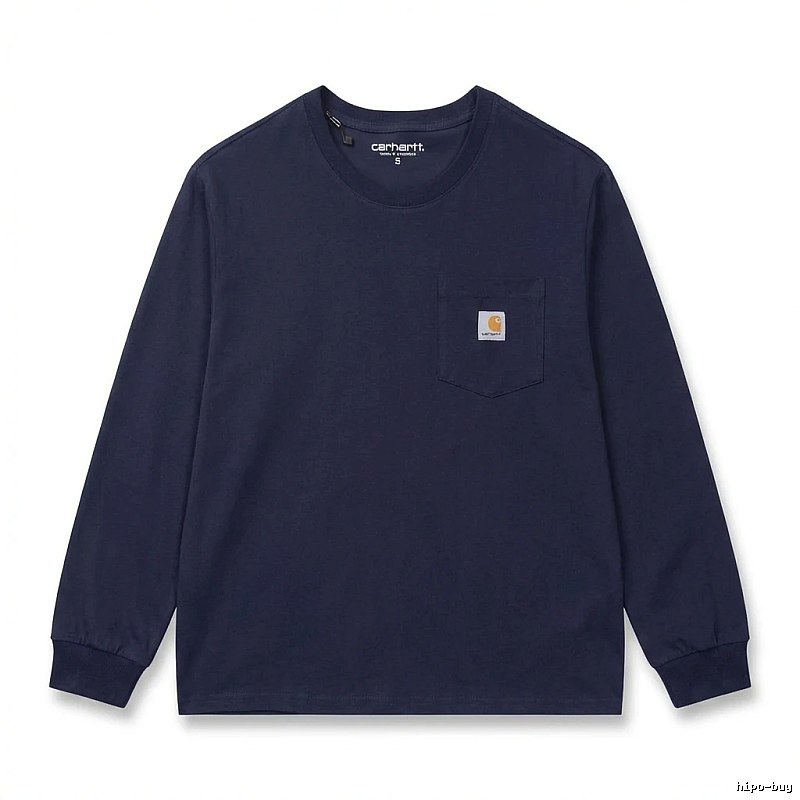 Carhartt basic simple navy long-sleeve