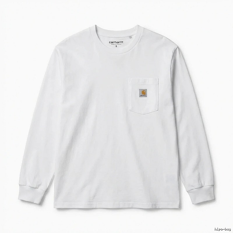 Carhartt minimalist style white long-sleeve