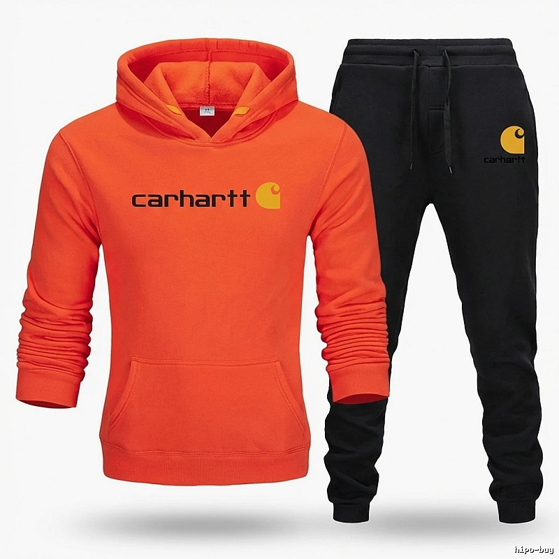 Carhartt Simple and Casual Orange and Black Set