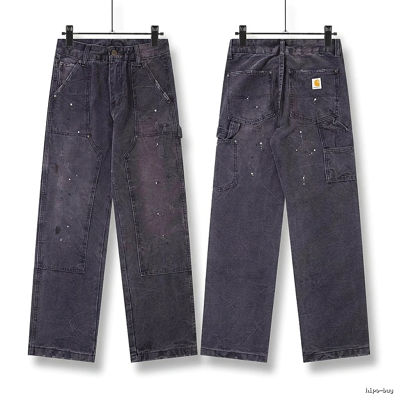 Carhartt workwear-style dark denim jeans