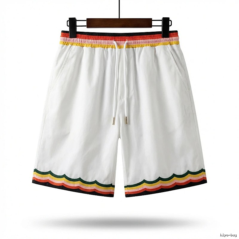 Casablanca Colorful Stripe White Shorts