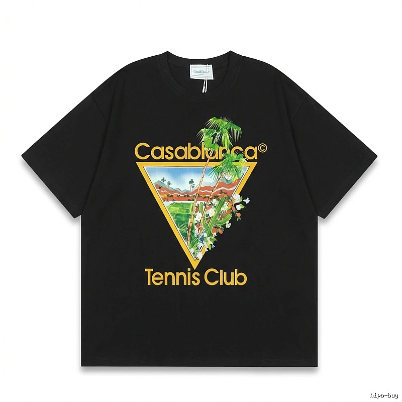 Casablanca Printed Casual Black T-shirt