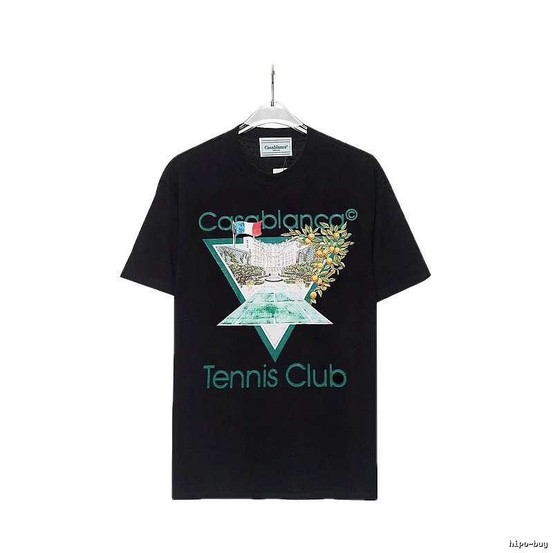 Casablanca - printed casual - style black T - shirt