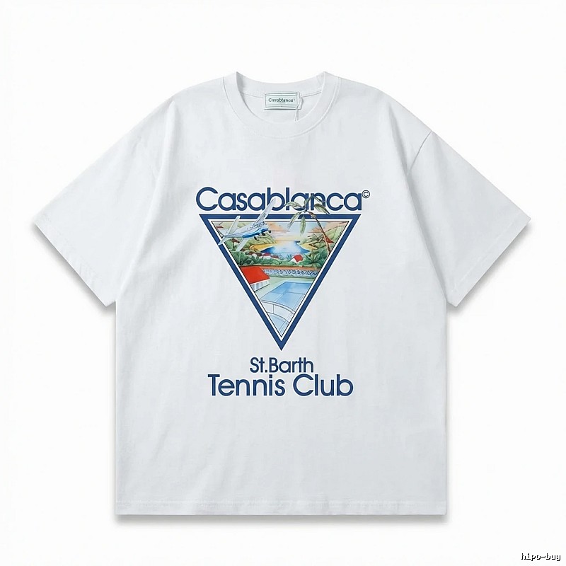 Casablanca Printed Casual White T-shirt