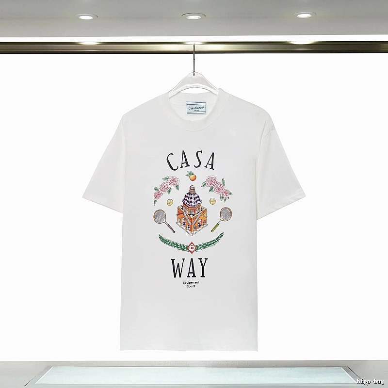 Casablanca printed casual white T-shirt