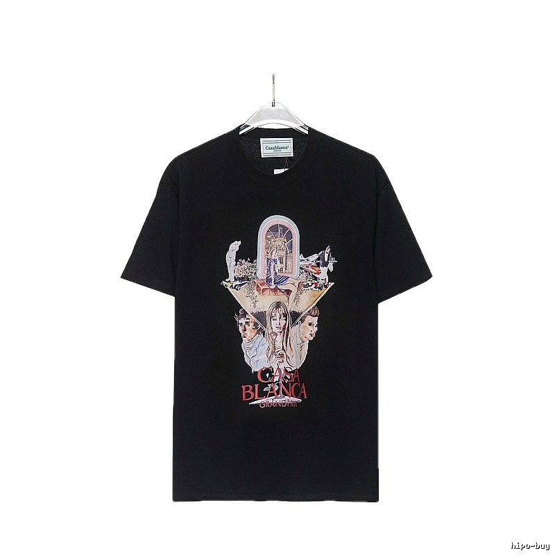 Casablanca Printed Trendy Black T-shirt