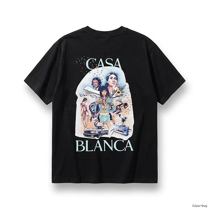 Casablanca retro style black T-shirt