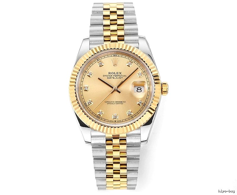 Champagne Dial Silver And Gold Rolex Two-Tone Datejust Watch