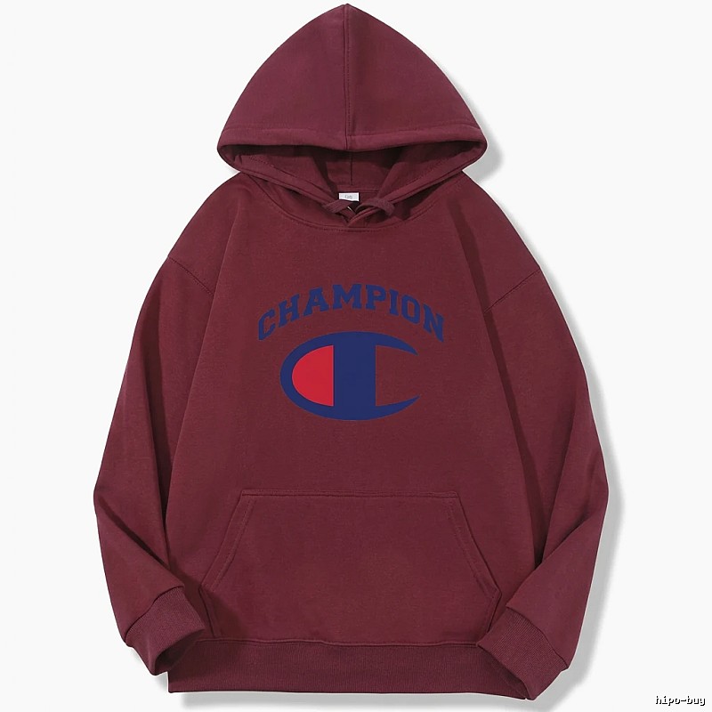 Champion classic burgundy hooded sweatshirt