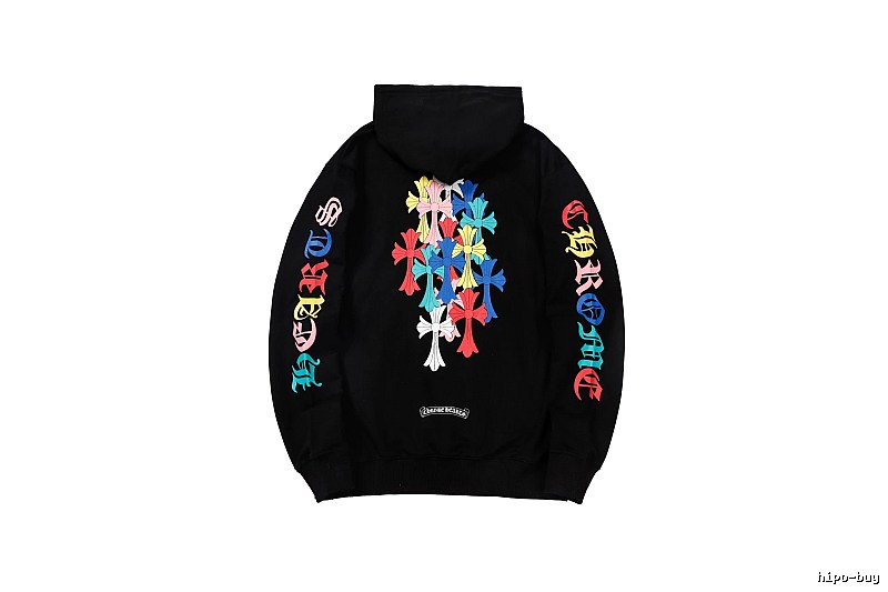 Chrome Hearts 2088-39 Black Cross Graphic Hoodie Resort Wear