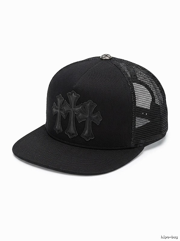 Chrome Hearts Black Trendy Baseball Cap