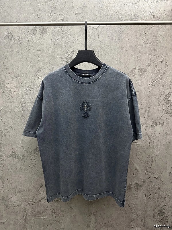 Chrome Hearts Cross Retro Style Gray T-shirt