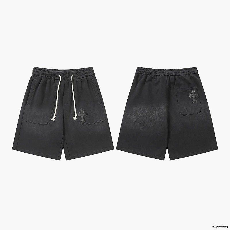 Chrome Hearts Cross Streetwear Brand Black Shorts