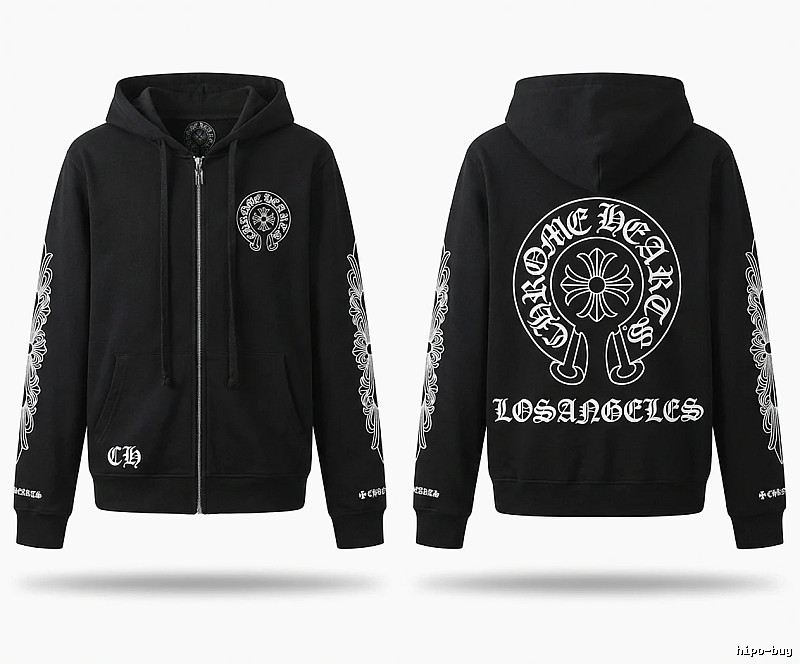 Chrome Hearts dark style black cardigan