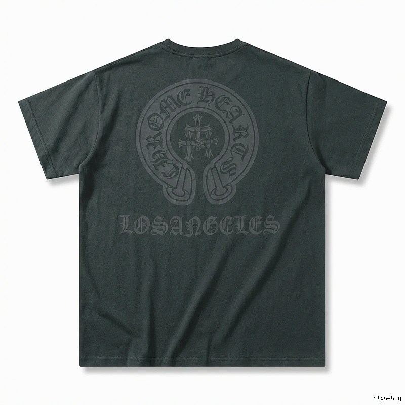 Chrome Hearts Gothic Style Dark Grey T-shirt