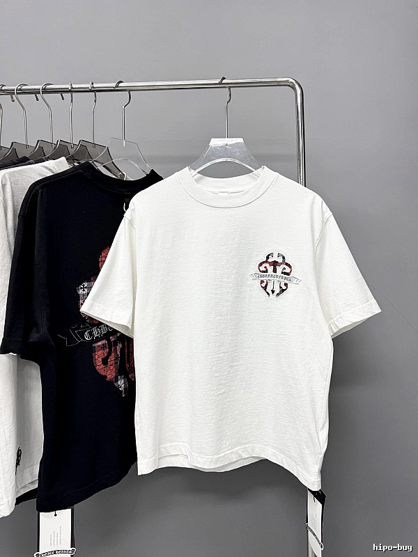 Chrome Hearts Patchwork Cross Street Style White T-Shirt