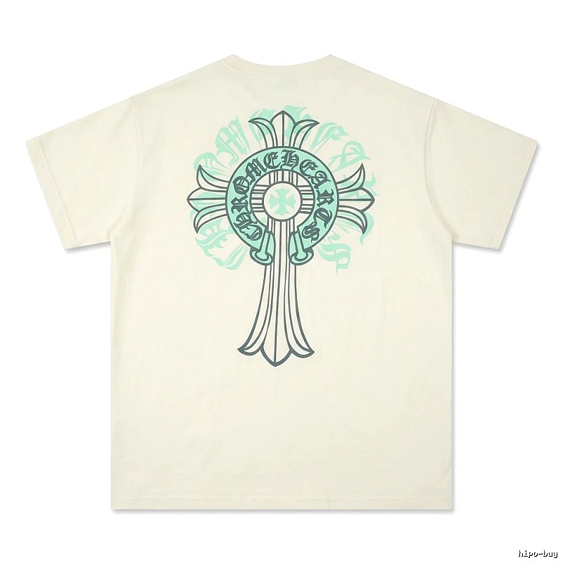 Chrome Hearts retro-style beige T-shirt