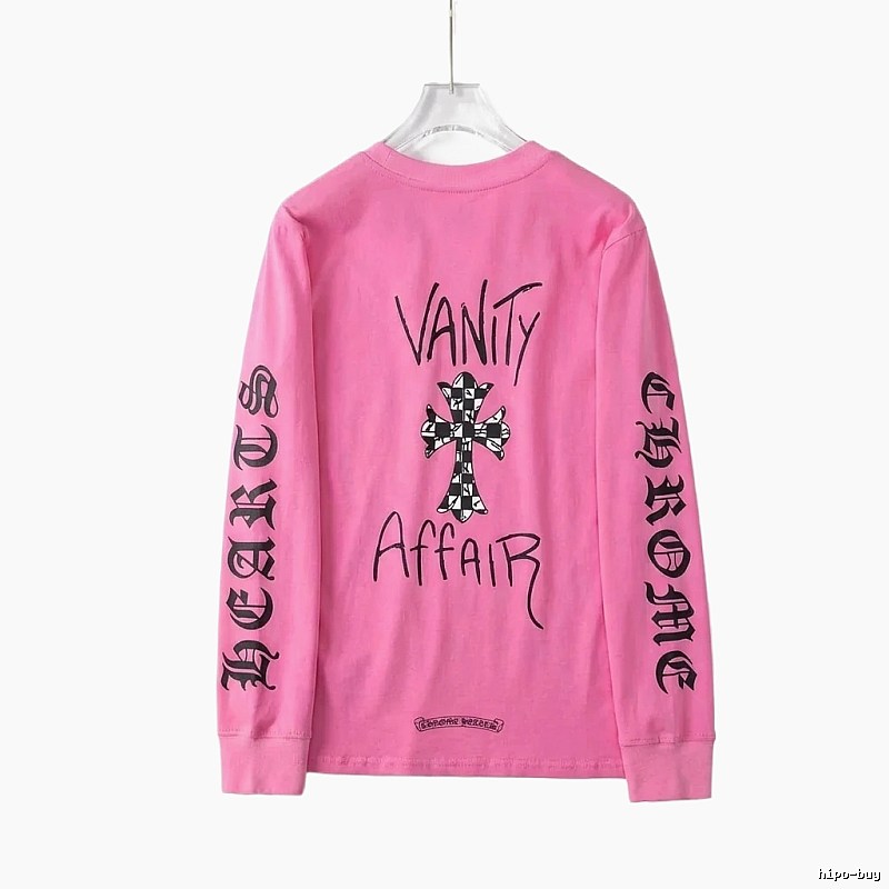 Chrome Hearts trendy and cool pink sweatshirt