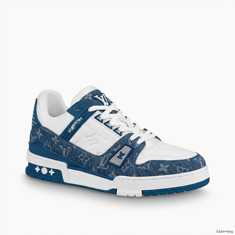 Classic blue and white sneakers of Louis Vuitton