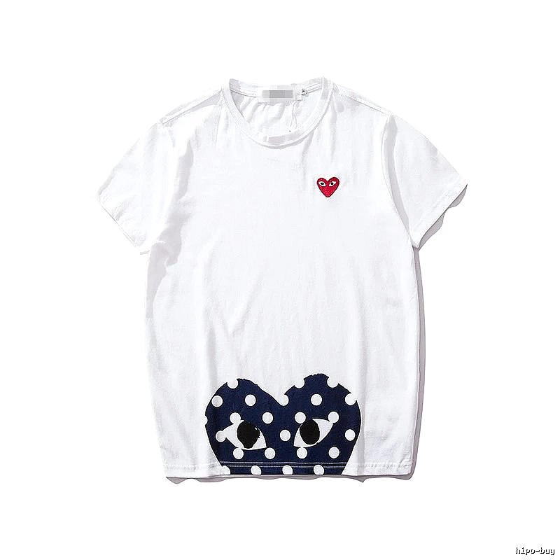 Comme des Garcons PLAY 2021-49 Blue Style 2149 Heart Logo T-Shirt Gift Ready