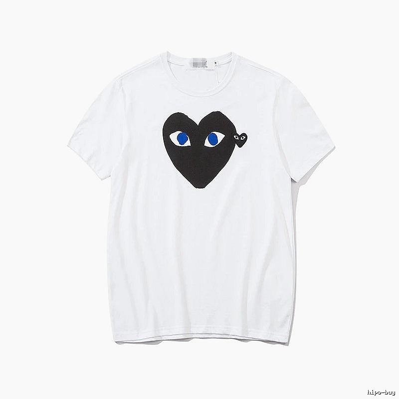 Comme des Garcons PLAY 2023-03 Black Style 2303 Heart Logo T-Shirt Poolside Style