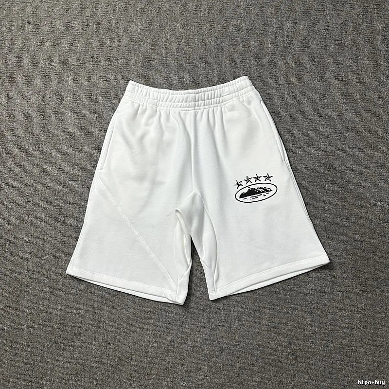 Corteiz Five-Star Trend Brand White Shorts