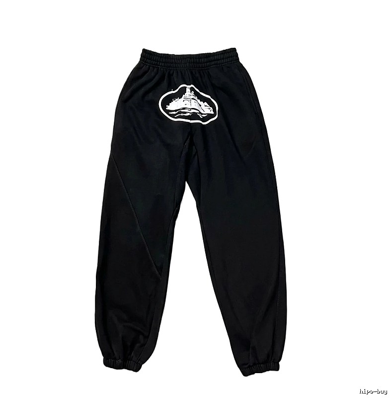 Corteiz Printed Casual Black Pants