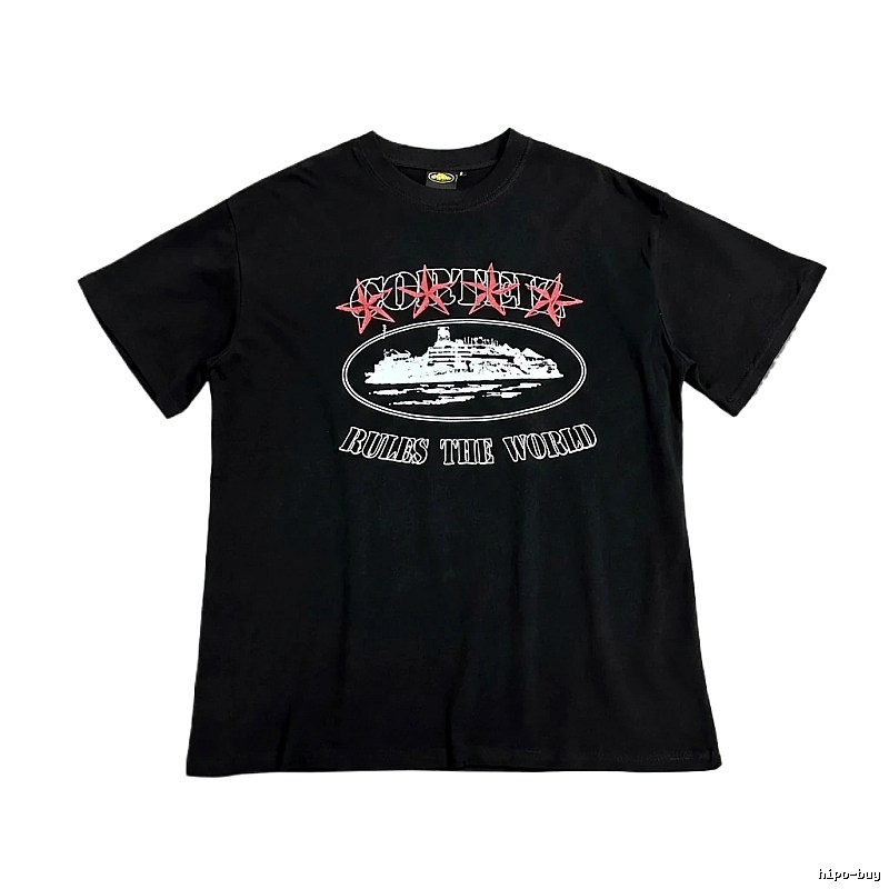 Corteiz Printed Trendy Black T-shirt