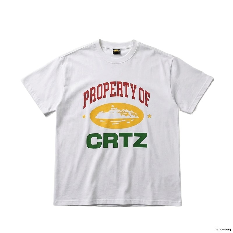 Corteiz PROPERTY Series Trendy and Cool White T-shirts