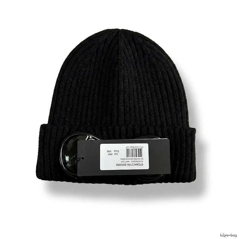 C.P. Simple Black Knitted Hat