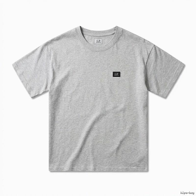 C.P. Trendy Brand Simple Style Light Gray T-shirt