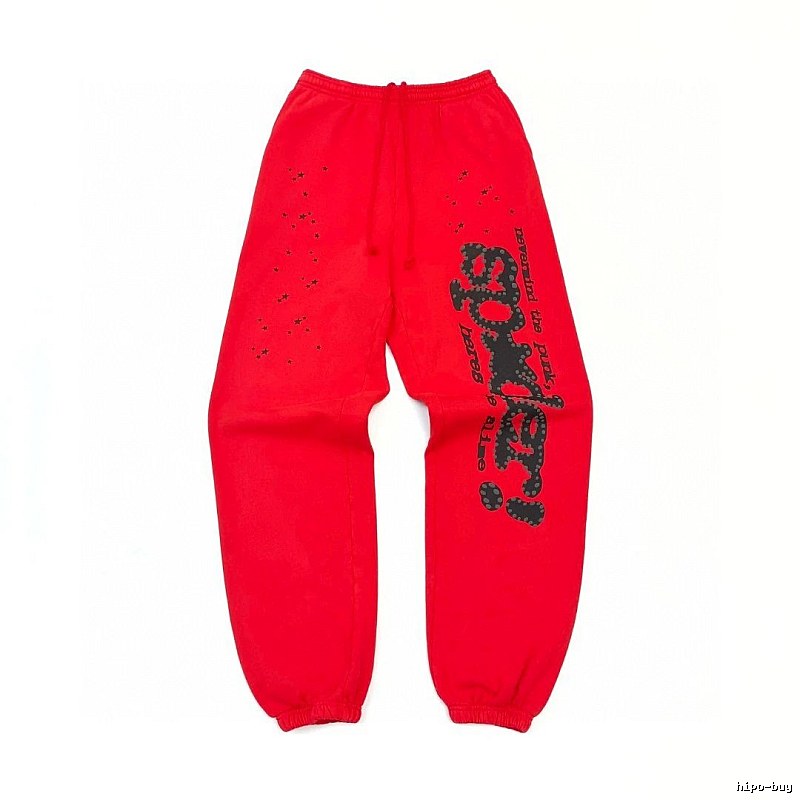 Daily Logo Sweatpants by Sp5der - Red