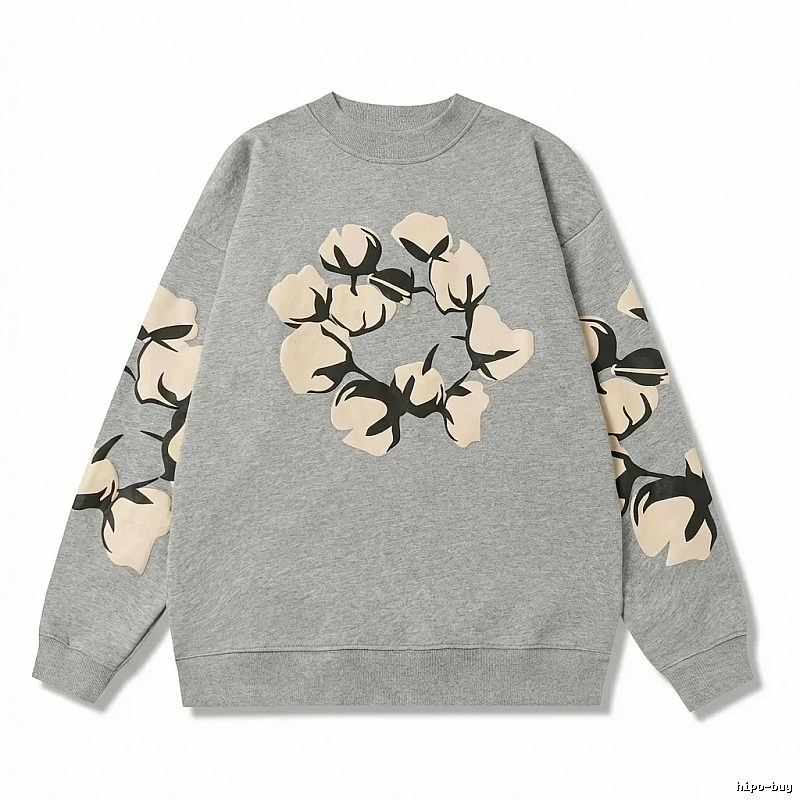 DENIM TEARS Cotton Element Grey Sweatshirt
