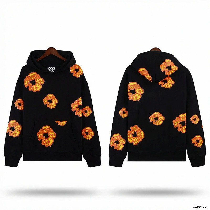 DENIM TEARS Flame Wind Black Sweatshirt