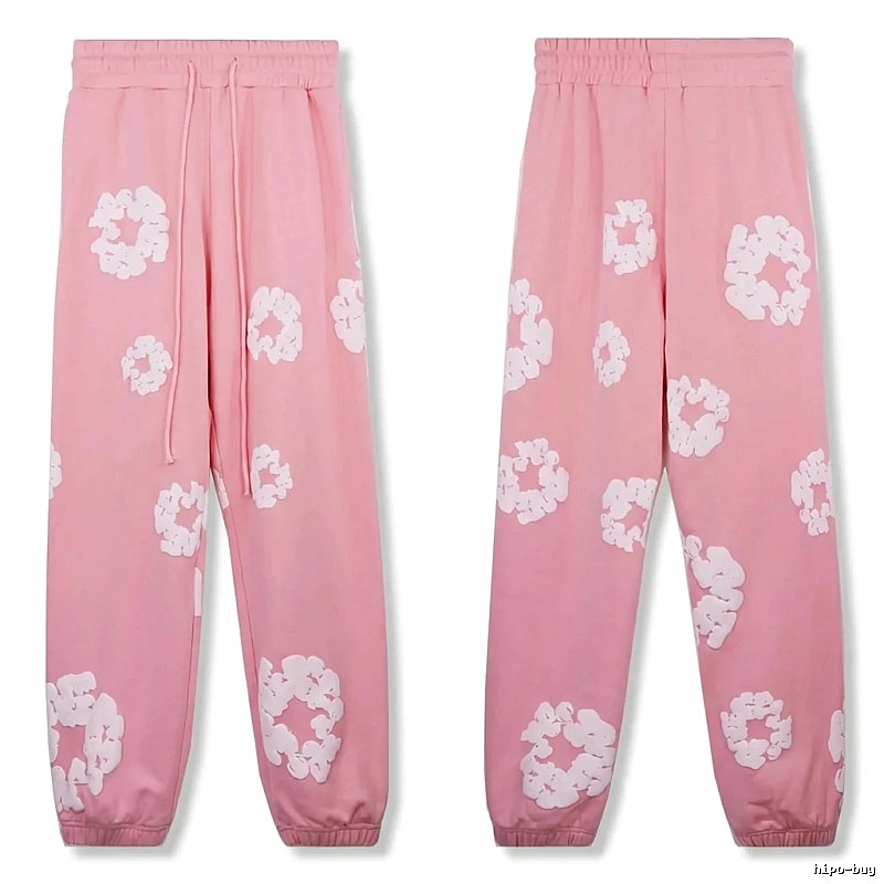 DENIM TEARS Flower Pink Sweatpants