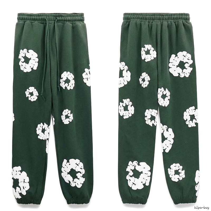 Denim Tears Printed Casual Dark Green Pants