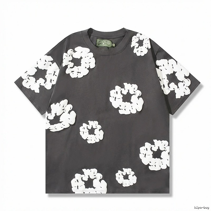 DENIM TEARS Three-dimensional Flower Style T-shirt