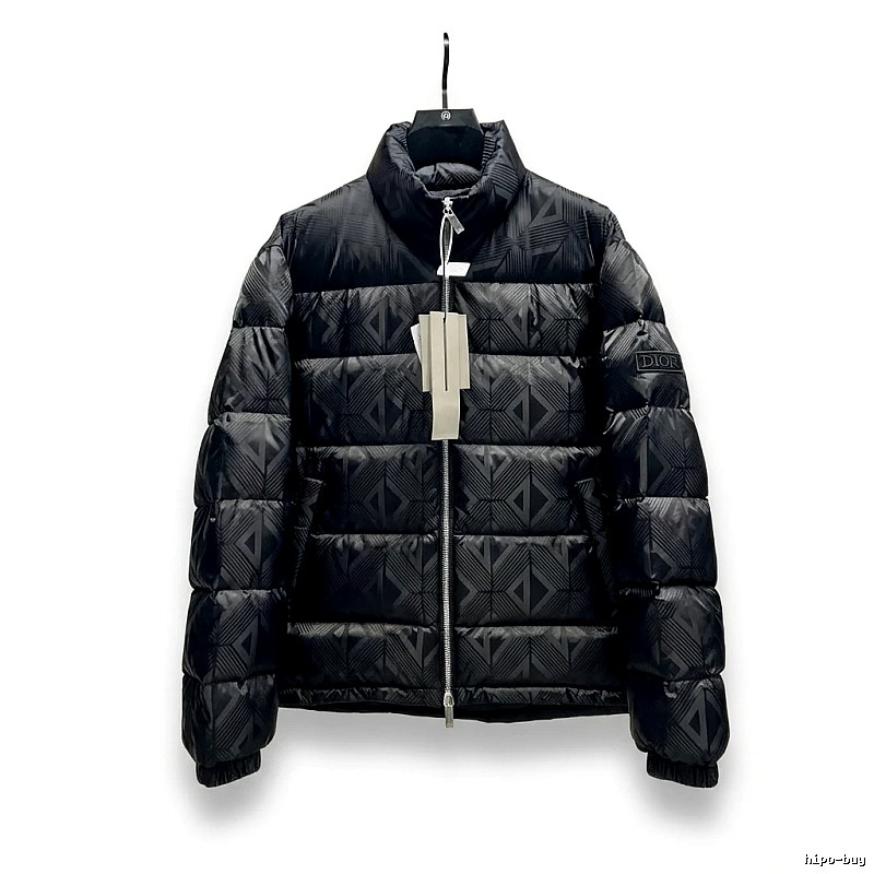 Dior diamond - checkered black down jacket
