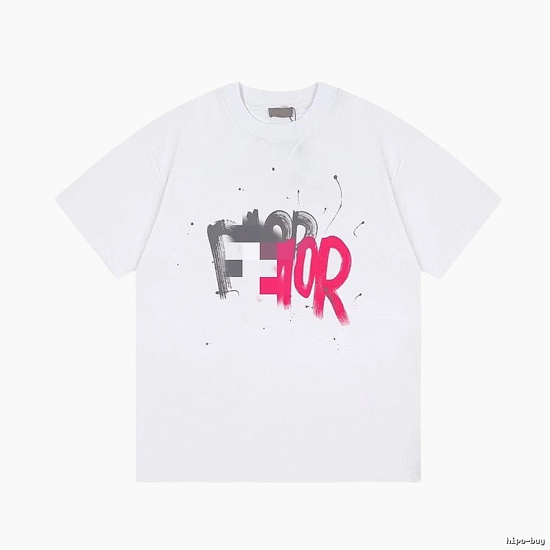 Dior Graffiti Collection Street Style White Short-sleeve T-shirt